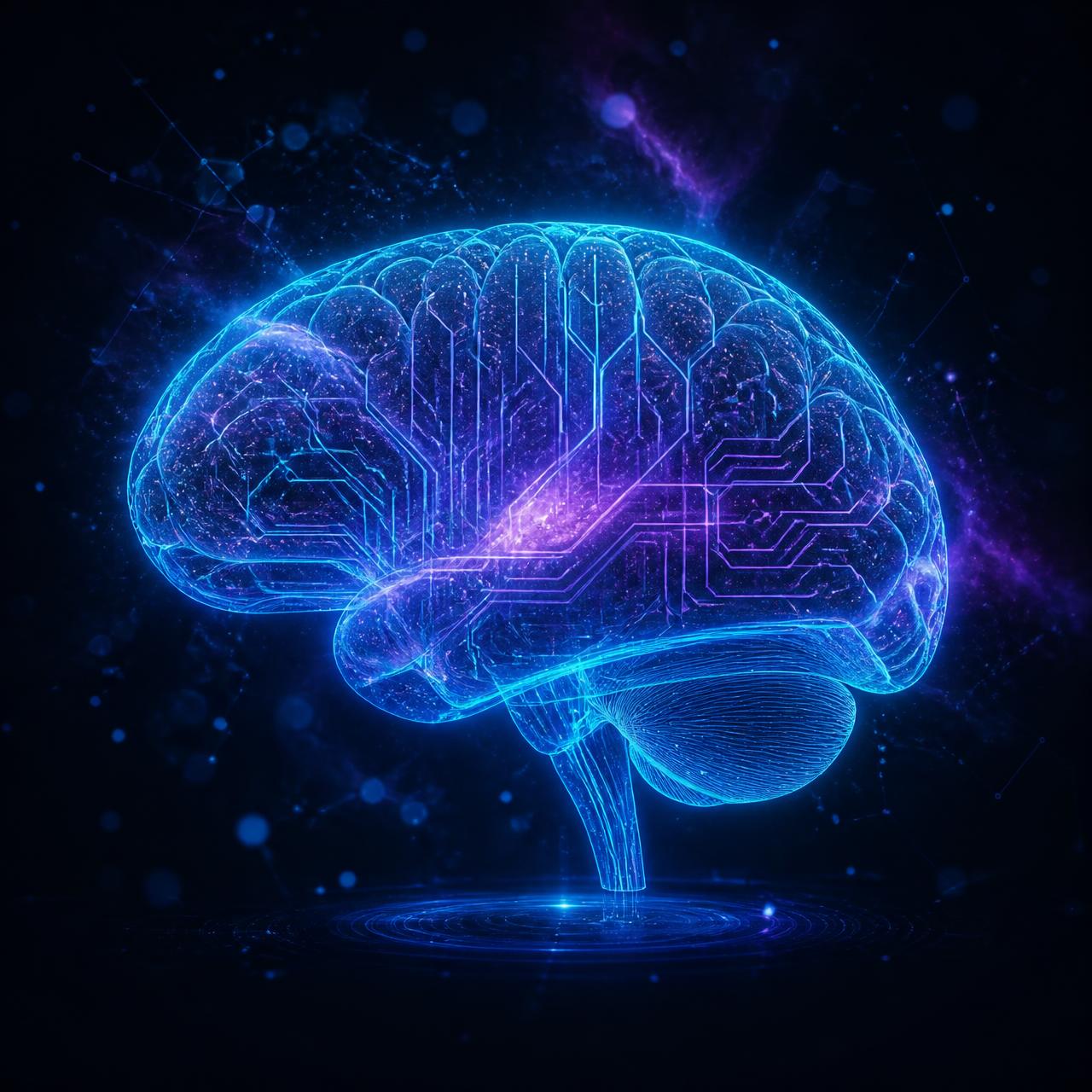 Cérebro digital representando inteligência aplicada ao marketing